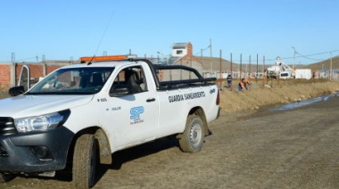 Puerto Santa Cruz: Avanzan las obras de ampliación de la red de agua y cloacas