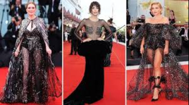Brillos, transparencias y sastrería: las apuestas más espectaculares de la red carpet del Festival de Venecia