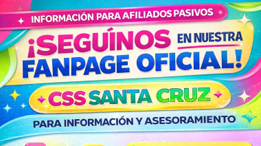 Invitan a seguir la fanpage oficial de la CSS Santa Cruz para acceder a información y asesoramiento