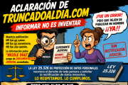 ACLARACIÓN DE TRUNCADOALDIA.COM: INFORMAR NO ES INVENTAR