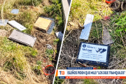 Imágenes de la televisión chilena muestran actos de vandalismo contra homenajes argentinos en el cementerio de las Malvinas